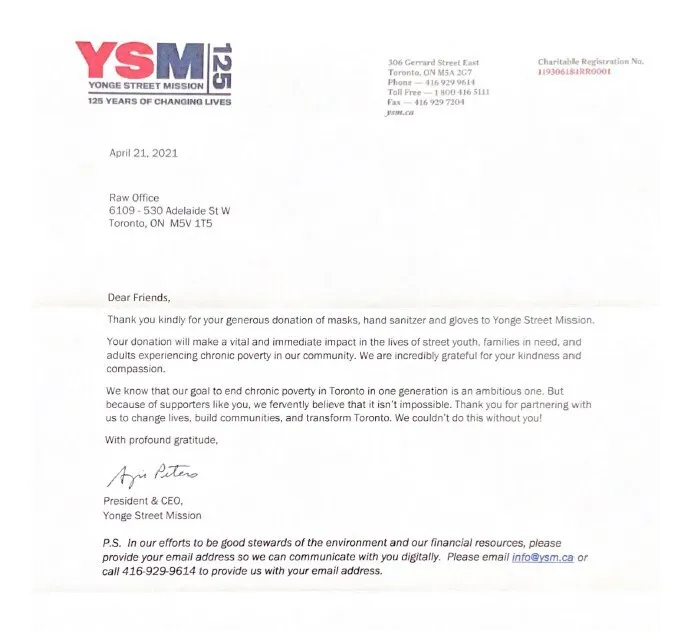 YSM letter