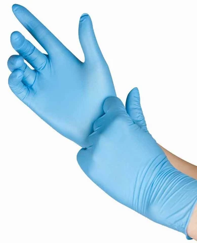 Medium Non-Medical Nitrile Gloves - Blue - Pack of 100