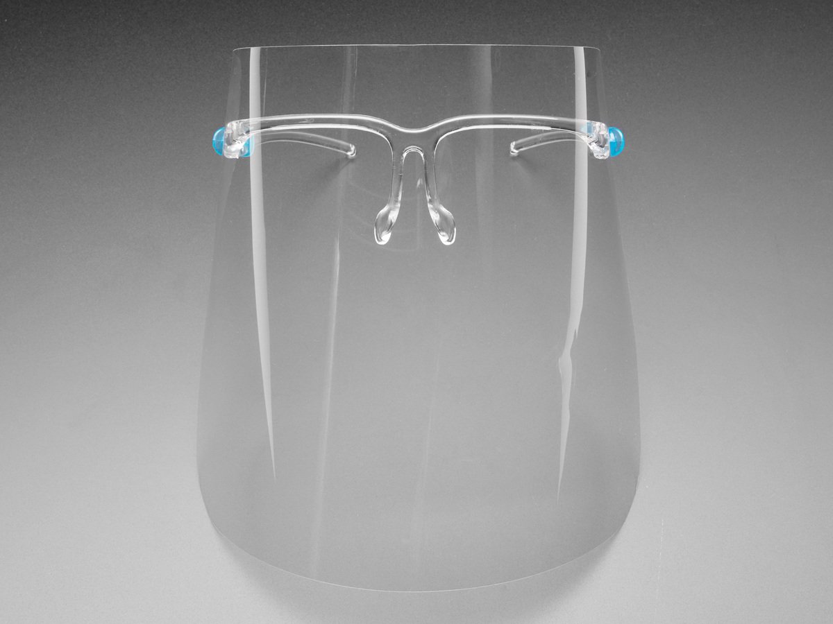 Disposable Face Shield With Plastic Glass Frame Attachment - Each